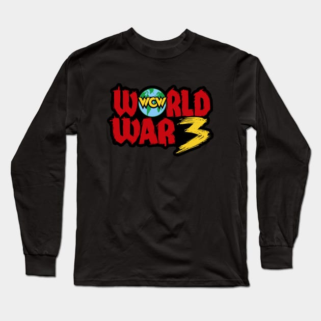 WCW World War 3 Long Sleeve T-Shirt by Authentic Vintage Designs